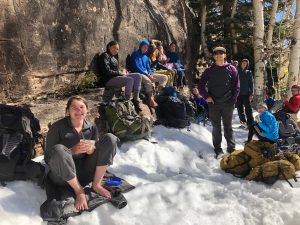 HMI Gap students at Brumley Crags in the La Sals, Utah