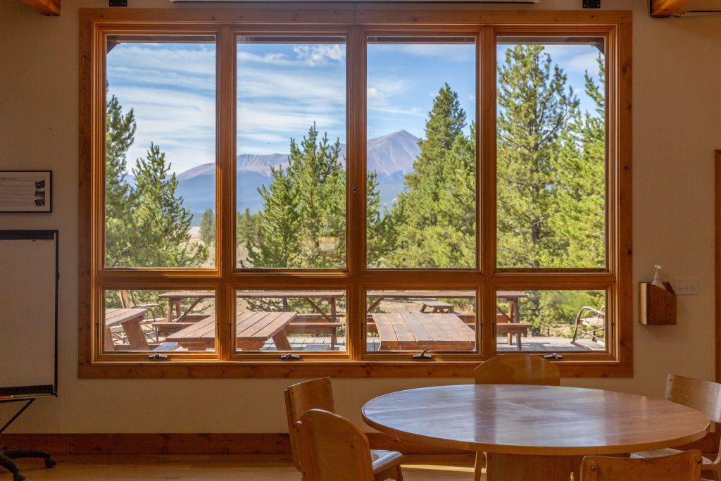 Breathtaking views of Mt. Elbert, the highest peak in Colorado, can be taken in from nearly every window in the Barnes Building.