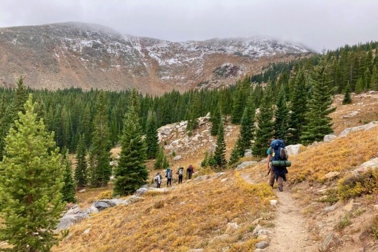 Gap Fall Trek 2021 - Sawatch - backpacking students - early snow, peaks