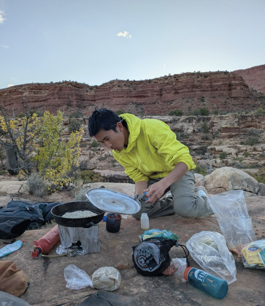 High Mountain Institute Utah Backcountry Cooking Pizza